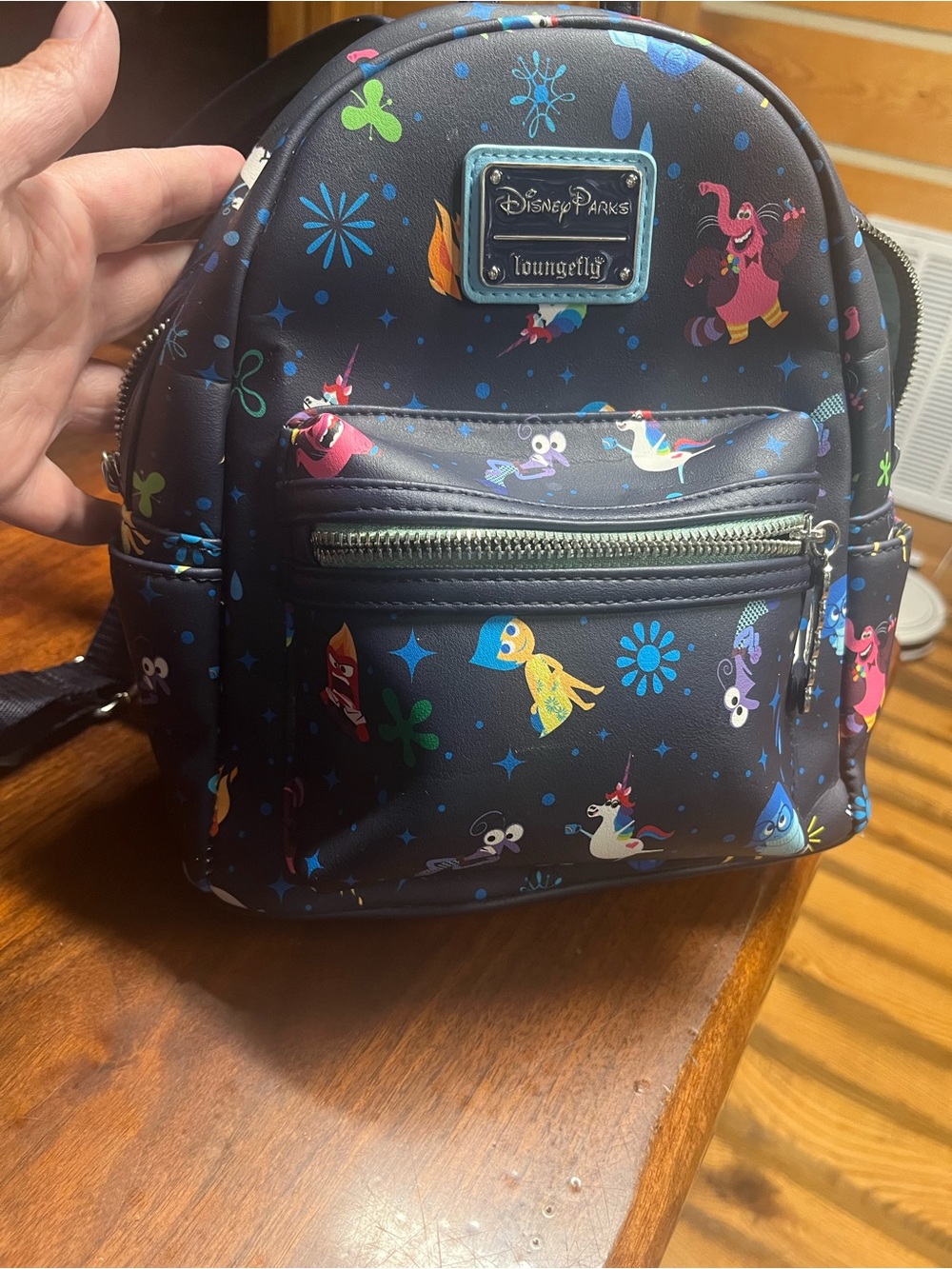 Disney Mini Backpack in Black with Multicolor Inside Out Icons